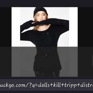 Tripp NYC Shread Black Lg  sweater